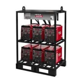 Lincoln Electric 6-Pack Multi-Operator Welder Rack w/ Flextec 350X PowerConnect Multi-Process Power Sources #K4727-2